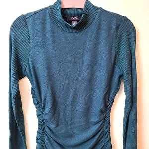 Textured Side-Ruched Sweater